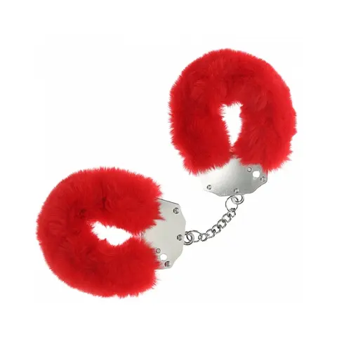 Ouch! Heavy-Duty Fluffy Handcuffs in Red