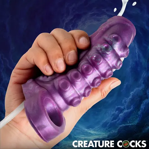 Creature Cocks Siphon Tentacle Squirting Silicone Penis Enhancer in Purple
