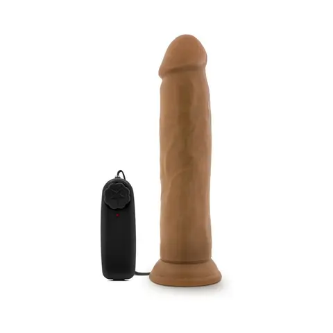 Dr. Skin Dr. Throb Realistic 9.5 in. Vibrating Dildo in Tan