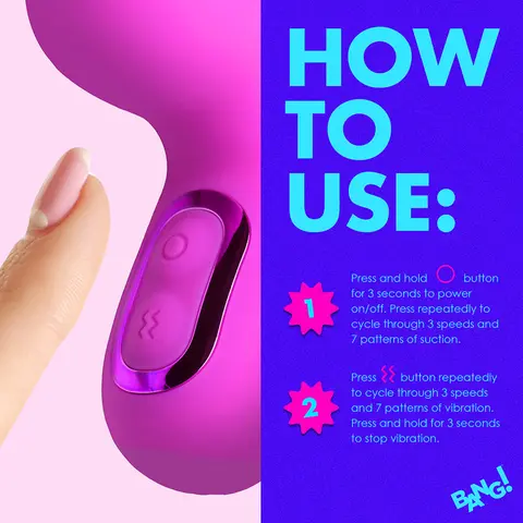 BANG! Mini Suction Rabbit Vibrator in Purple