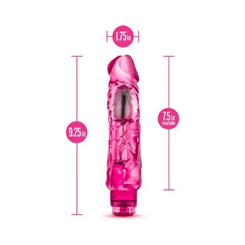 Naturally Yours Wild Ride Realistic 9 in. Vibrating Dildo in Pink