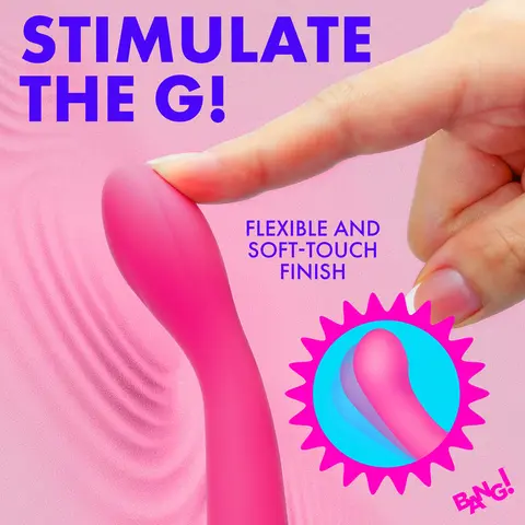 BANG! G-Spot Flexible Silicone Vibrator in Pink