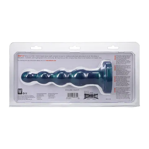 Tantus Ripple Large 8 in. Anal Beads Dildo Medium-Firm Malachite