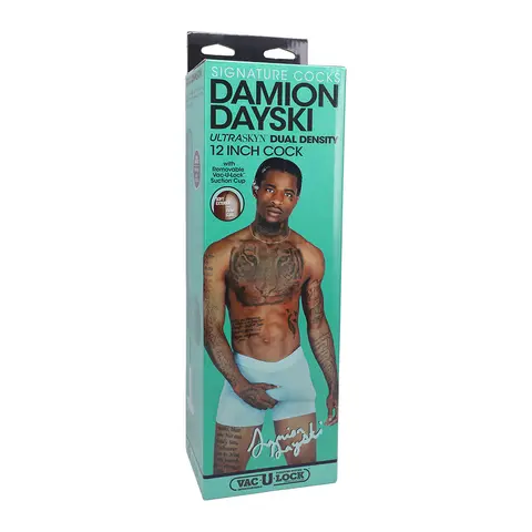 Signature Cocks Damion Dayski ULTRASKYN Cock with Removable Vac-U-Lock Suction Cup 12in Chocolate