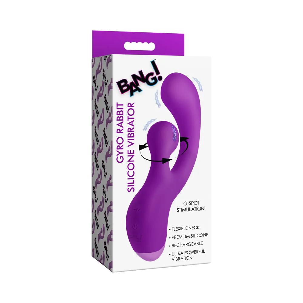BANG! Gyro Rabbit Silicone Vibrator in Purple