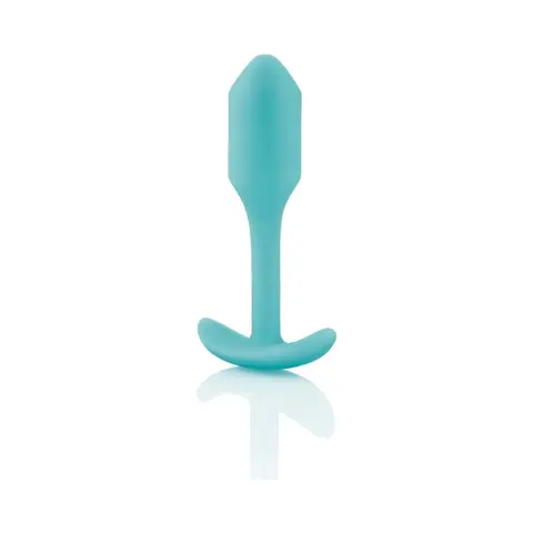 B-Vibe Snug Plug 1 Weighted Silicone Anal Plug in Mint