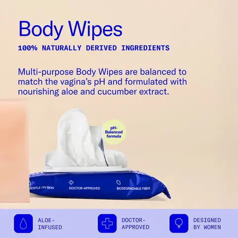 Dame Body Wipes 12ct Aloe & Cucumber