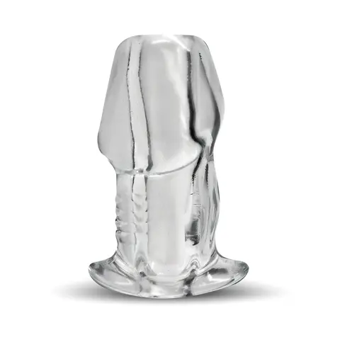 Master Series Dicked Clear Hollow Anal Plug Small