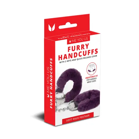 Me You Us Furry Handcuffs in Purple