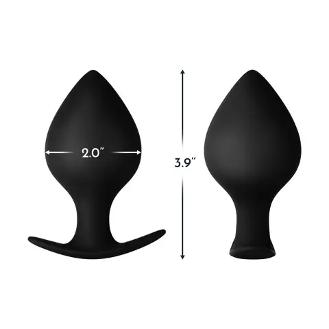 Forto F-60 Spade Silicone Anal Plug Medium in Black