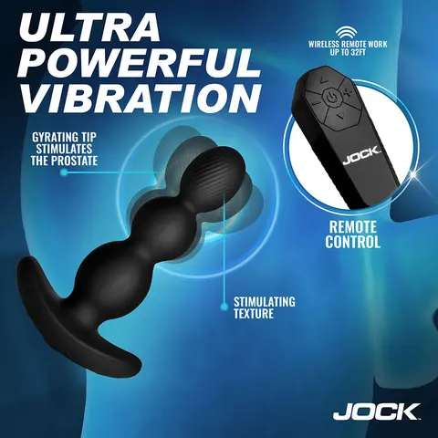 JOCK Enhancers Gyro-X Gyrating & Vibrating Silicone Butt Plug