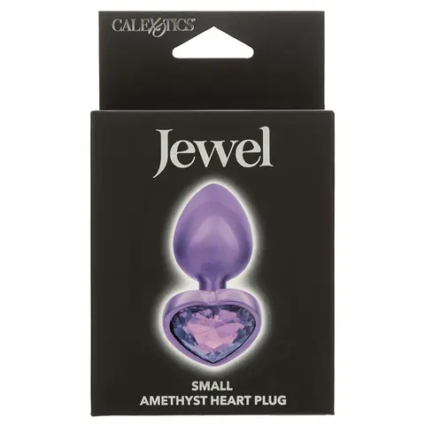 Jewel Amethyst Heart Plug Small