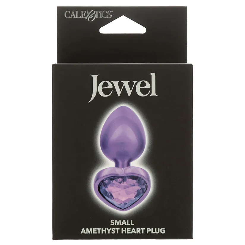 Jewel Amethyst Heart Plug Small