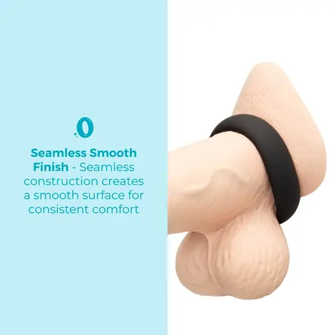 b-Vibe Snug Ring 40mm Snug Fit Silicone C-Ring in Black