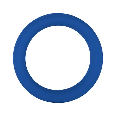 Forto F-64 Wide Liquid Silicone Cockring Medium in Blue