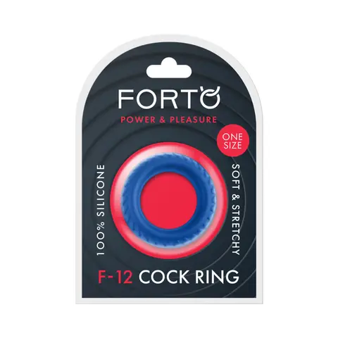 Forto F-12 Liquid Silicone Cockring 35mm in Blue