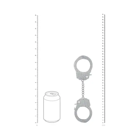 Ouch! Heavy-Duty Diamond Handcuffs in Silver