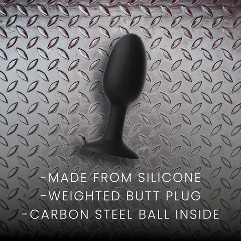 Prowler RED Weighted Butt Plug Black Medium