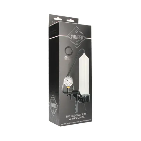 Pumped Elite Beginner Pump With PSI Gauge in Clear