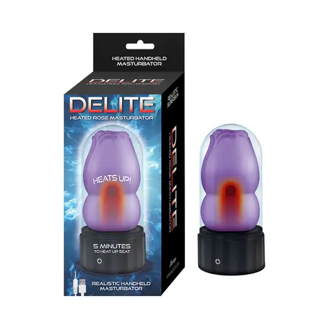 Delite Heated Rose Masturbator in Purple