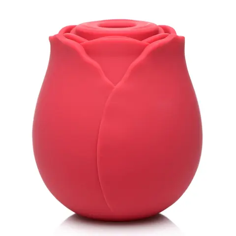 Bloomgasm 10X Wild Rose Silicone Suction Clit Stimulator in Red