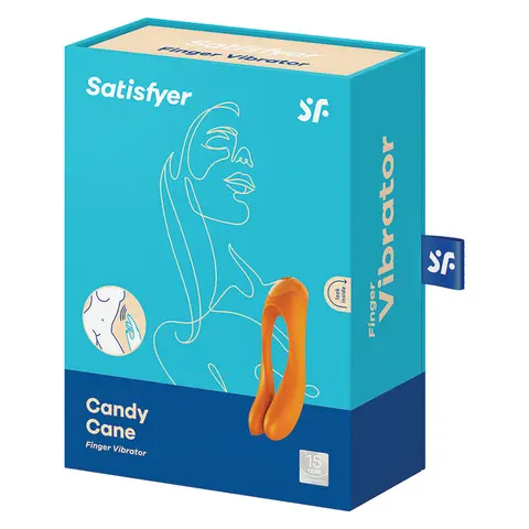 Satisfyer Candy Cane Finger Vibrator Orange