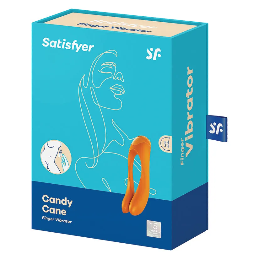 Satisfyer Candy Cane Finger Vibrator Orange