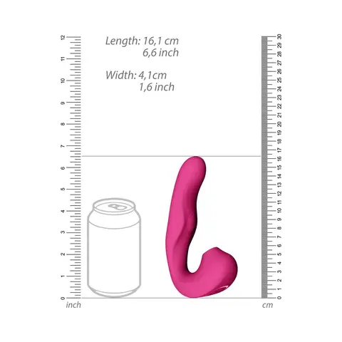 VIVE ZAKI Rechargeable Silicone Airwave Pulse Wave Vibrating G-Spot Vibrator Pink