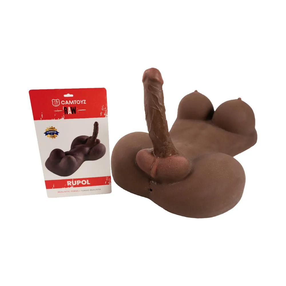 Camtoyz Raw Realistic Torso Rupol in Chocolate