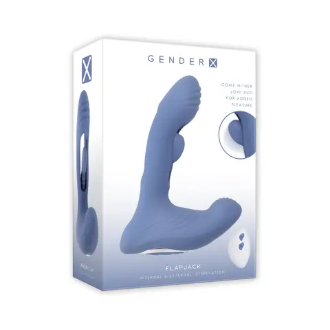 Gender X Flapjack Flapper Dual Stimulator Blue