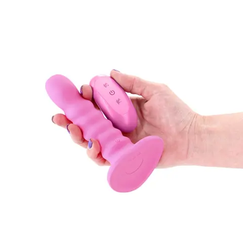 Colours Ribbed Vibrating 5in in Pink