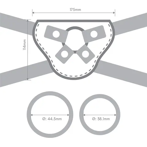 Together Pop 6 in. Silicone Dildo & Harness Set Pink
