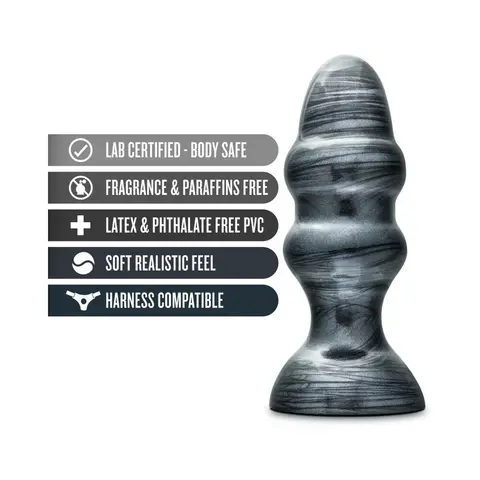 Jet Stealth 6.5 in. Anal Plug Carbon Metallic Black