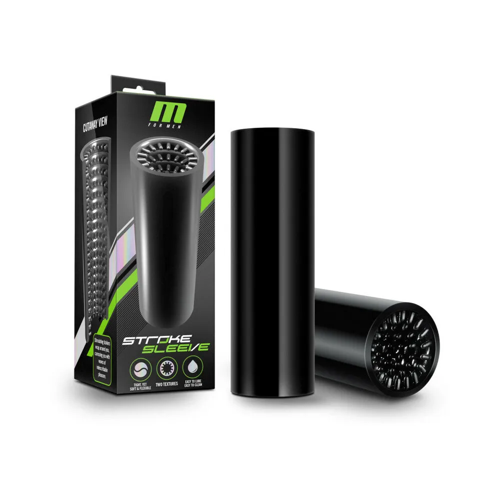 M for Men Stroke Sleeve Reversible Stroker in Black