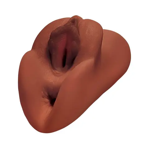 PDX Plus Perfect Pussy Double Stroker in Brown