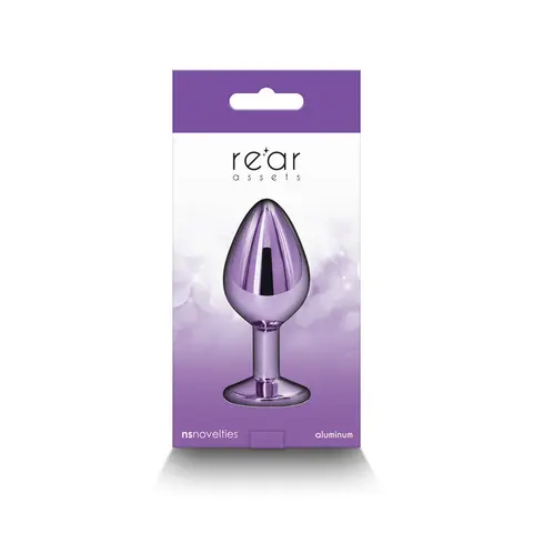 Rear Assets Metal Anal Plug Medium in Purple