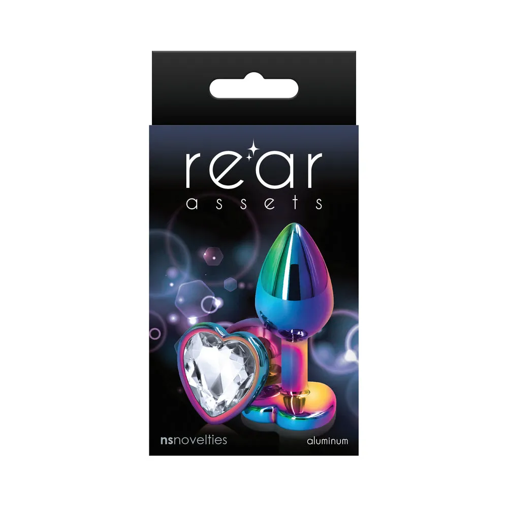 Rear Assets Metal Heart Plug Small in Multicolor/Clear