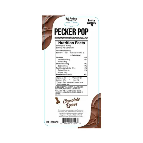 Pecker Pop Chocolate Lovers
