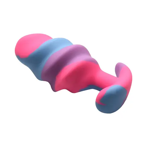 Creature Cocks Unicorn Swirl Silicone Butt Plug Large