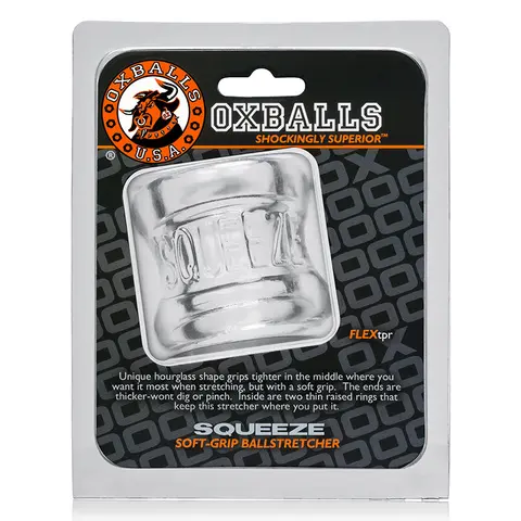 OxBalls Squeeze, Ball Stretcher in Clear
