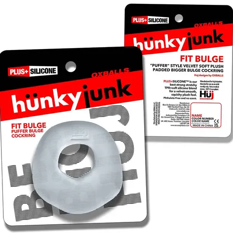 Hunkyjunk Fit Bulge Hung-Style Cockring Clear Steam