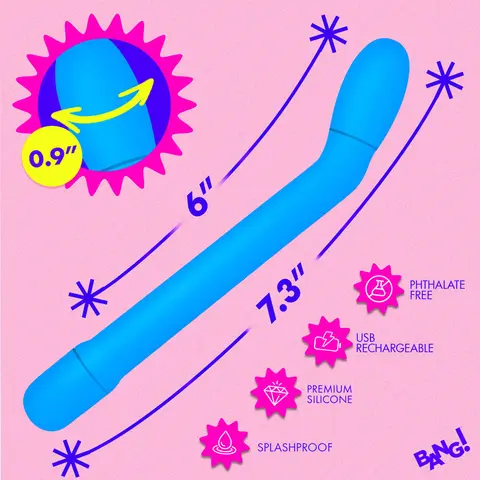 BANG! Slim G-Spot Vibrator in Blue