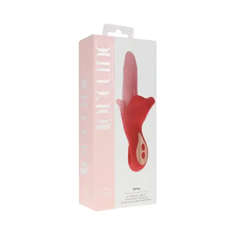 Loveline Spin Rotating Vibrating Tongue Pink
