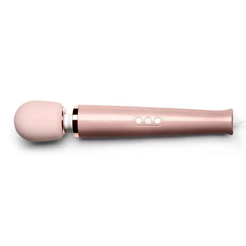 Le Wand Plug-In Vibrating Massager in Rose Gold