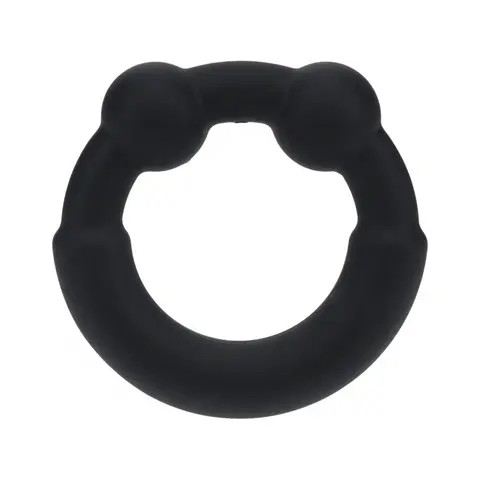 LEVELZ Metal & Silicone Cock Ring in Black