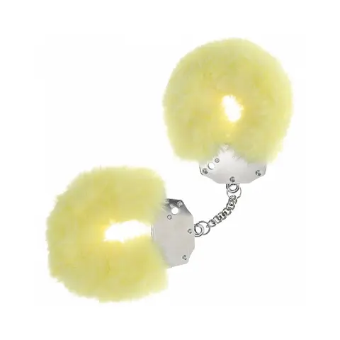 Ouch! Heavy-Duty Fluffy Handcuffs in Yellow