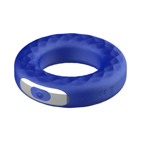 Forto F-15 Rechargeable Silicone Vibrating Cockring Blue