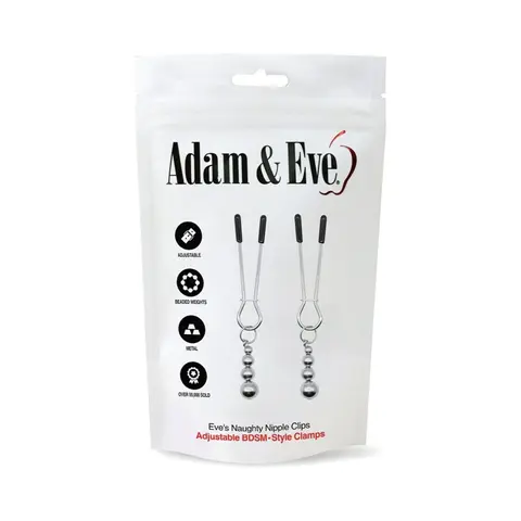 Adam & Eve Eve's Naughty Nipple Clips (Bag Packaging)