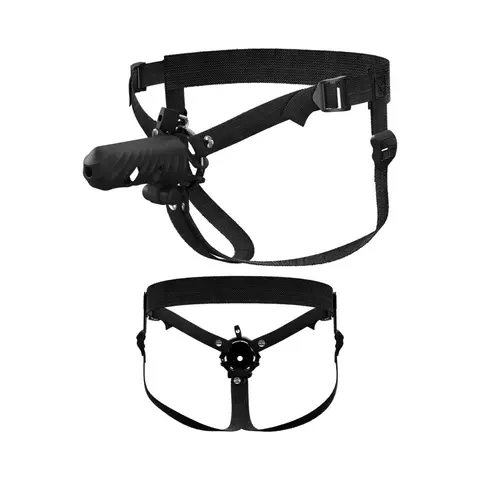 Fantasy C-Ringz ControlCore Harness Remote Vibrating Cock Blocker Black