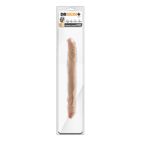 Dr. Skin Plus 14 in. Posable Double Dong Beige
